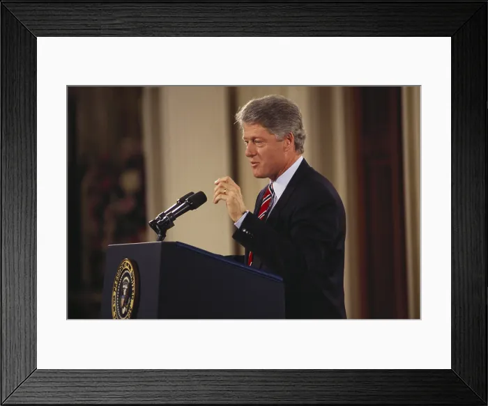 Framed Print : Bill Clinton, 1993 Framed Print : Bill Clinton, 1993