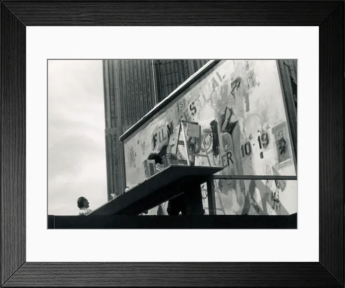 Framed Print : Larry Rivers Painting with Son, Lincoln Square Framed Print : Larry Rivers Painting with Son, Lincoln Square