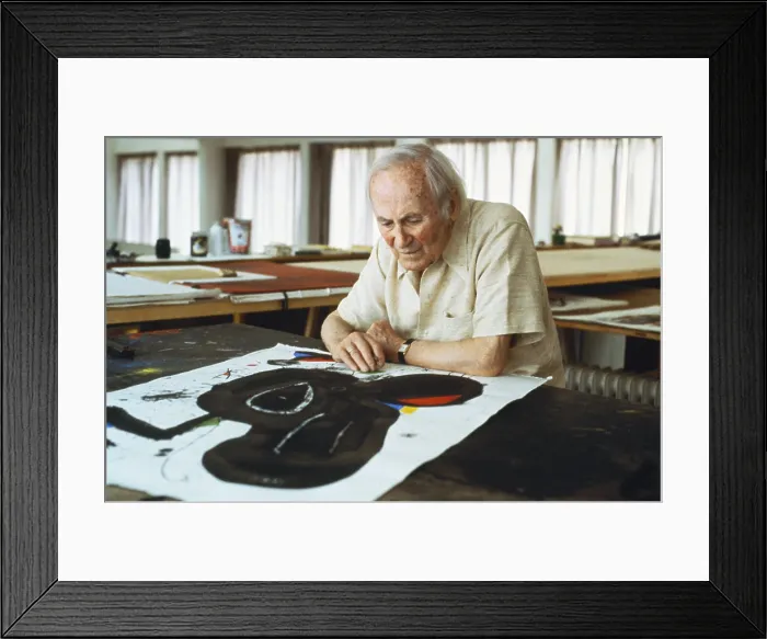 Framed Print : Joan Miro in his Studio Framed Print : Joan Miro in his Studio