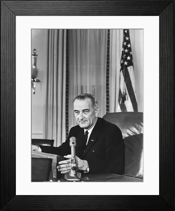 Framed Print : Lyndon B. Johnson, 36th U.S. President Framed Print : Lyndon B. Johnson, 36th U.S. President
