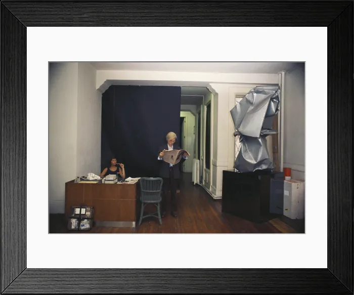 Framed Print : Andy Warhol in His Studio, 1978