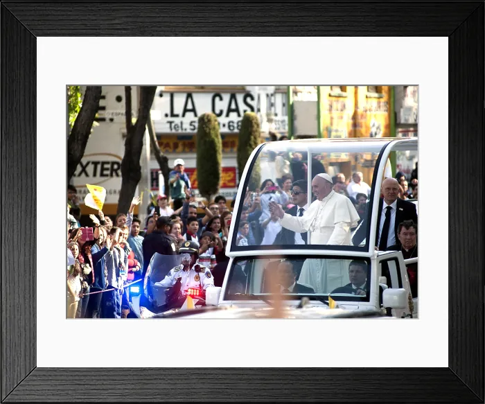 Framed Print : Pope Francis in Mexico Framed Print : Pope Francis in Mexico