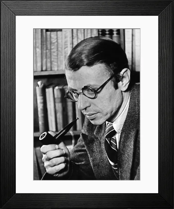 Framed Print : Jean-Paul Sartre Framed Print : Jean-Paul Sartre