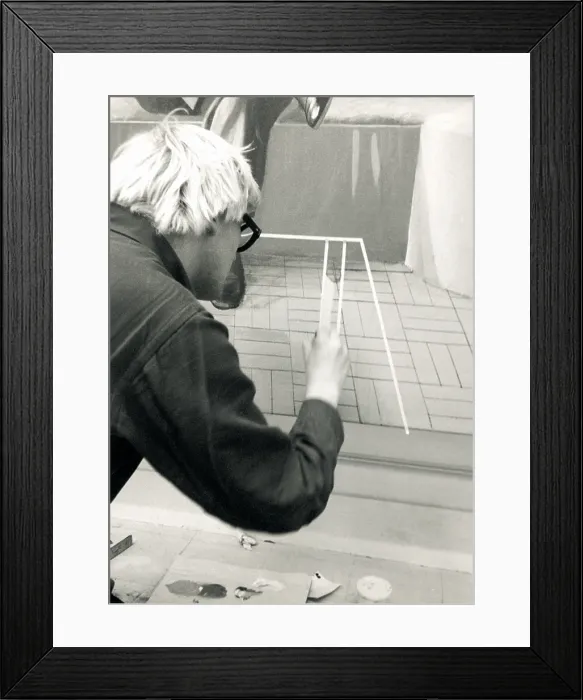 Framed Print : David Hockney in his Studio