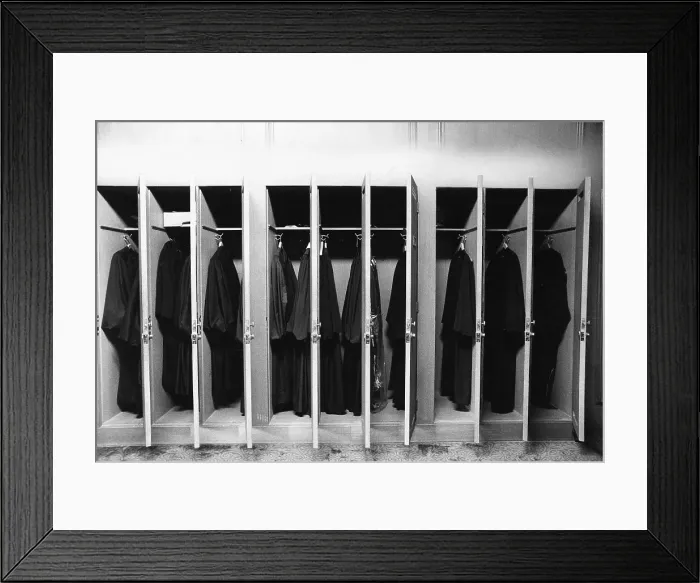 Framed Print : Courtroom lockers Framed Print : Courtroom lockers