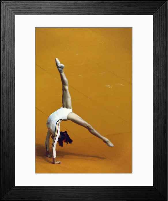 Framed Print : Olympic Gold medalist, Romanian gymnast, Nadia Comaneci