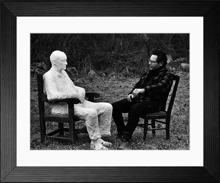 Framed Print : George Segal, American Artist, 1973 Framed Print : George Segal, American Artist, 1973