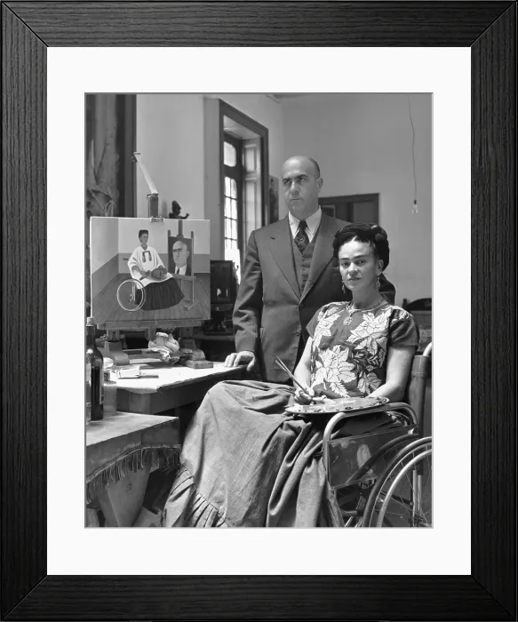 Framed Print : Frida Kahlo with her Doctor, 1952 Framed Print : Frida Kahlo with her Doctor, 1952