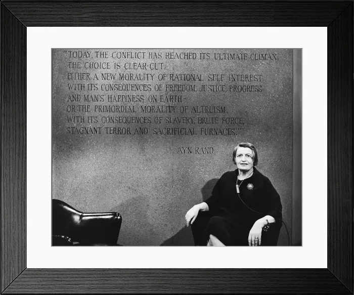 Framed Print : Ayn Rand, 1961 Framed Print : Ayn Rand, 1961