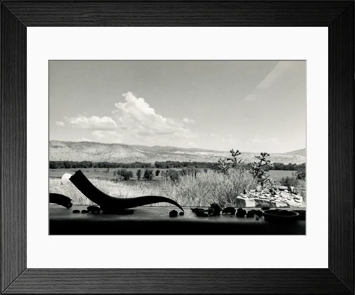 Framed Print : View from Georgia O'Keeffe's Studio, 1971 Framed Print : View from Georgia O'Keeffe's Studio, 1971
