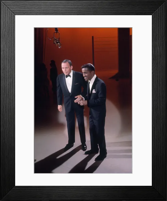 Framed Print : Singer and actor Frank Sinatra and singer Sammy Davis, Jr