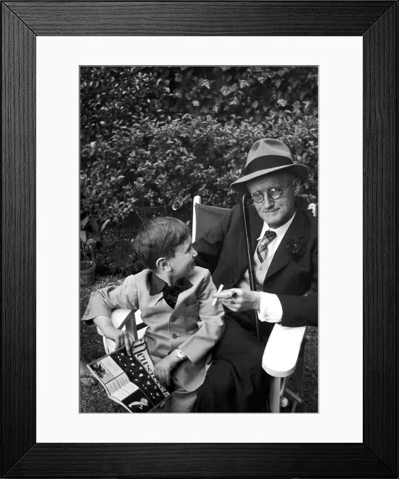 Framed Print : James Joyce and Grandson Stephen Framed Print : James Joyce and Grandson Stephen