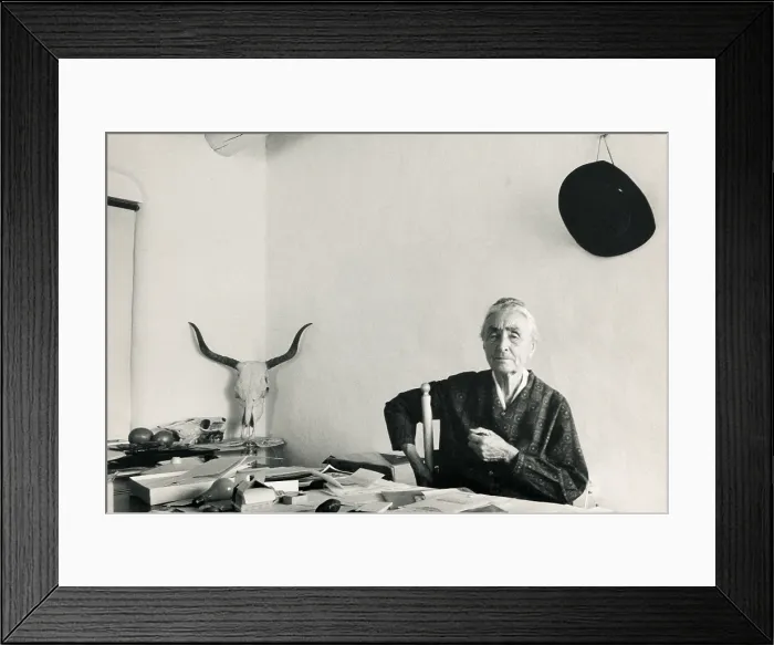 Framed Print : Georgia O'Keeffe at Home, 1971 Framed Print : Georgia O'Keeffe at Home, 1971