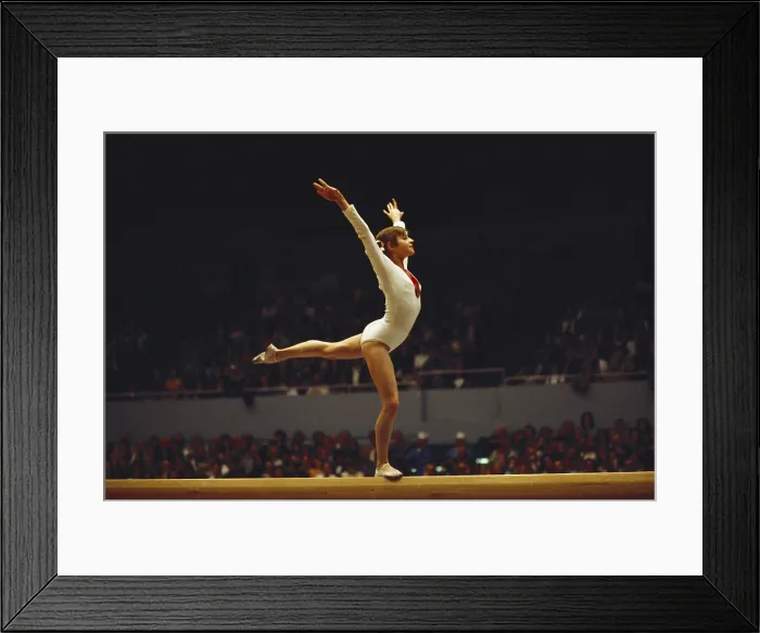 Framed Print : Olga Korbut, Munich Olympics, 1972