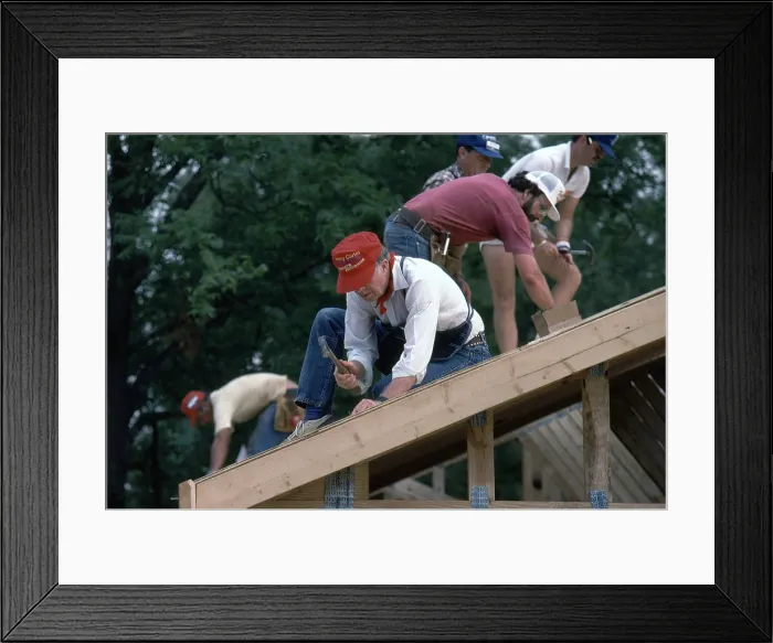 Framed Print : Jimmy Carter, Habitat for Humanity Framed Print : Jimmy Carter, Habitat for Humanity