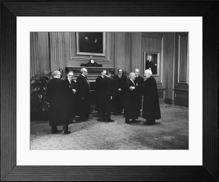 Framed Print : Supreme Court Justices, 1978