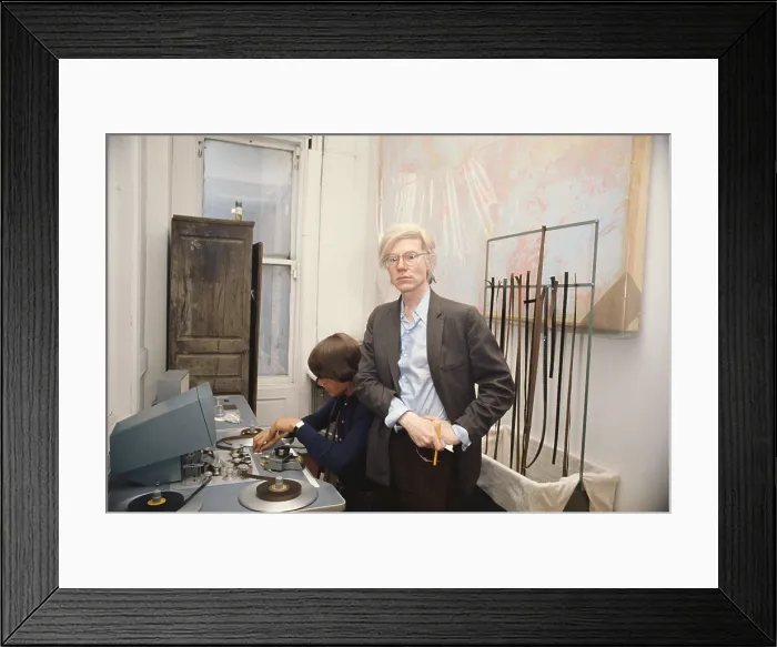 Framed Print : Andy Warhol in His Studio, 1978 Framed Print : Andy Warhol in His Studio, 1978