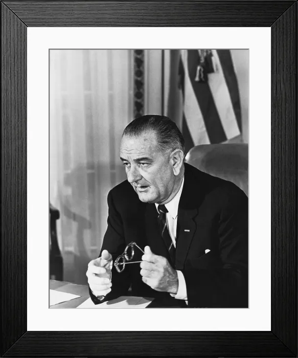 Framed Print : Lyndon B. Johnson, 36th U.S. President