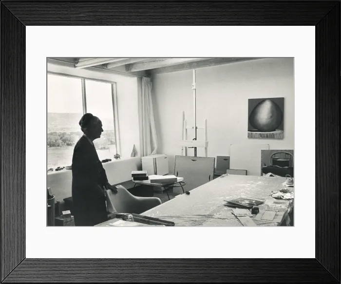 Framed Print : Georgia O'Keeffe in Her Home Studio