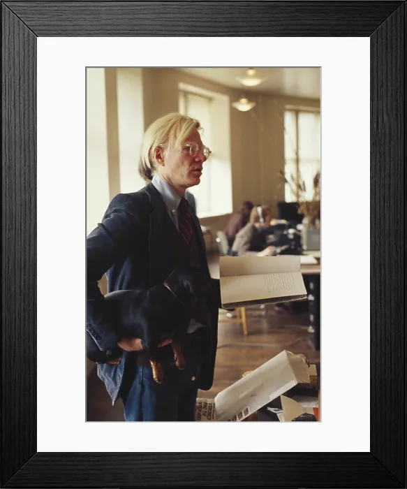 Framed Print : Andy Warhol, American Pop Artist, 1975 Framed Print : Andy Warhol, American Pop Artist, 1975