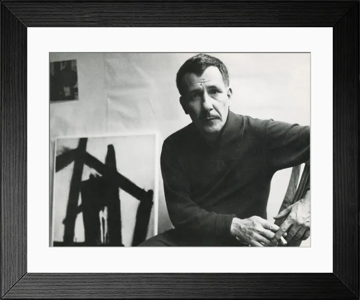 Framed Print : Franz Kline, American Abstract Painter