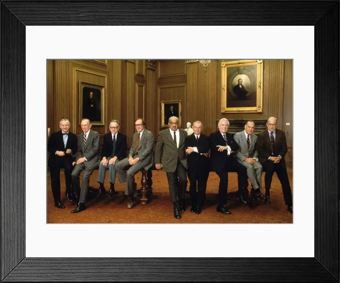 Framed Print : US Supreme Court Justices, Thurgood Marshall, Warren E. Burger, William Rehnquist, Others Framed Print : US Supreme Court Justices, Thurgood Marshall, Warren E. Burger, William Rehnquist, Others