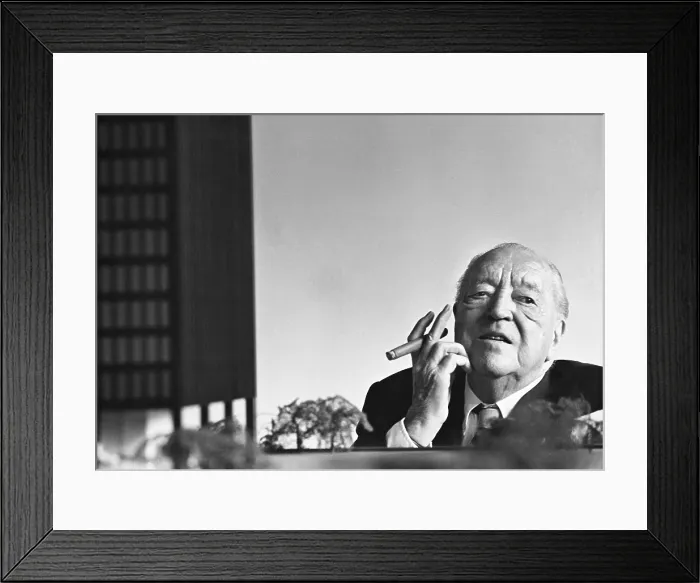 Framed Print : Mies van der Rohe, Architect, 1968