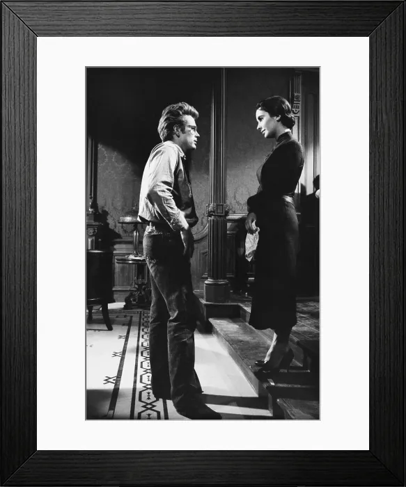 Framed Print : James Dean & Elizabeth Taylor