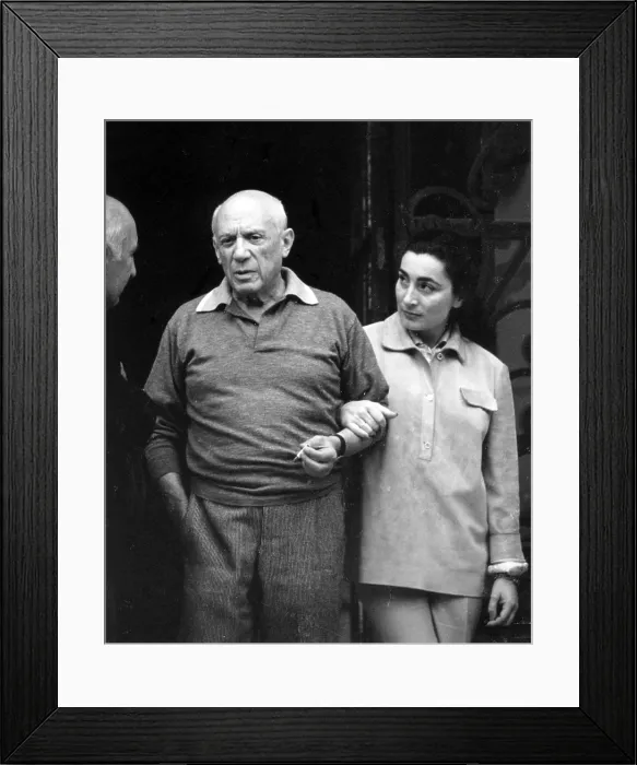Framed Print : Pablo Picasso and Jacqueline Roque