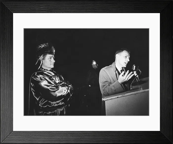 Framed Print : KKK, Imperial Wizard Robert Sheldon and Grand Dragon, Bob Jones, c. 1960's