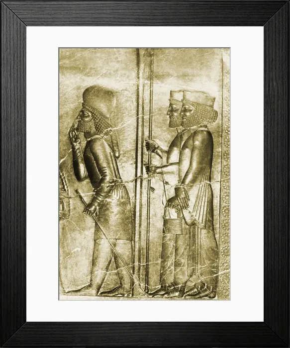 Framed Print : Royal Reception Relief, Persepolis, Iran Framed Print : Royal Reception Relief, Persepolis, Iran
