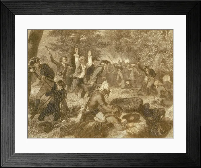 Framed Print : Battle of Wyoming, 1778