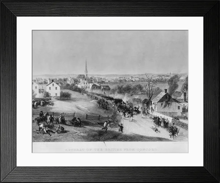 Framed Print : British Retreat from Concord, 1775 Framed Print : British Retreat from Concord, 1775