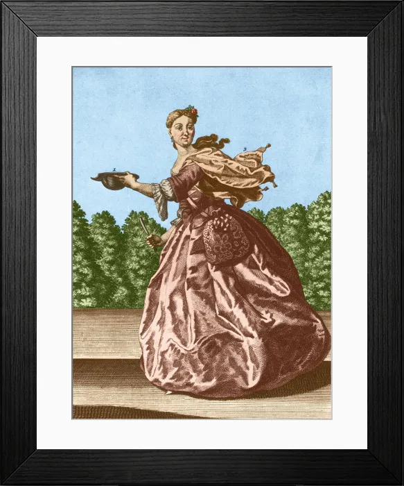 Framed Print : Barber-Surgeon's Wife, 18th Century Framed Print : Barber-Surgeon's Wife, 18th Century