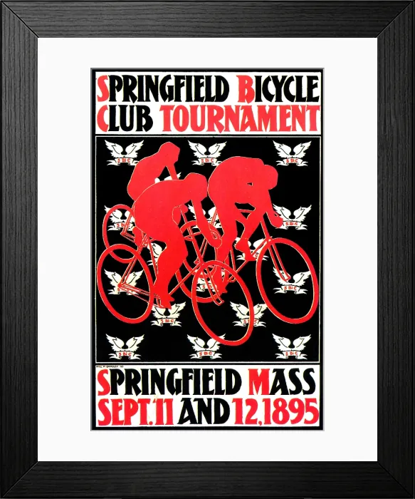 Framed Print : Bicycle Club Tournament Poster, 1895