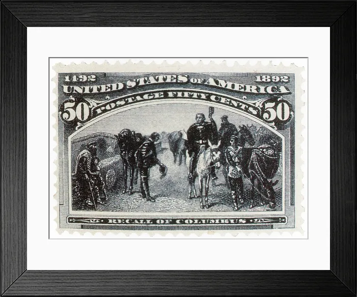Framed Print : Recall of Columbus, U.S. Postage Stamp, 1893 Framed Print : Recall of Columbus, U.S. Postage Stamp, 1893