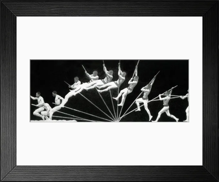 Framed Print : Man Pole Vaulting, 1884 Framed Print : Man Pole Vaulting, 1884