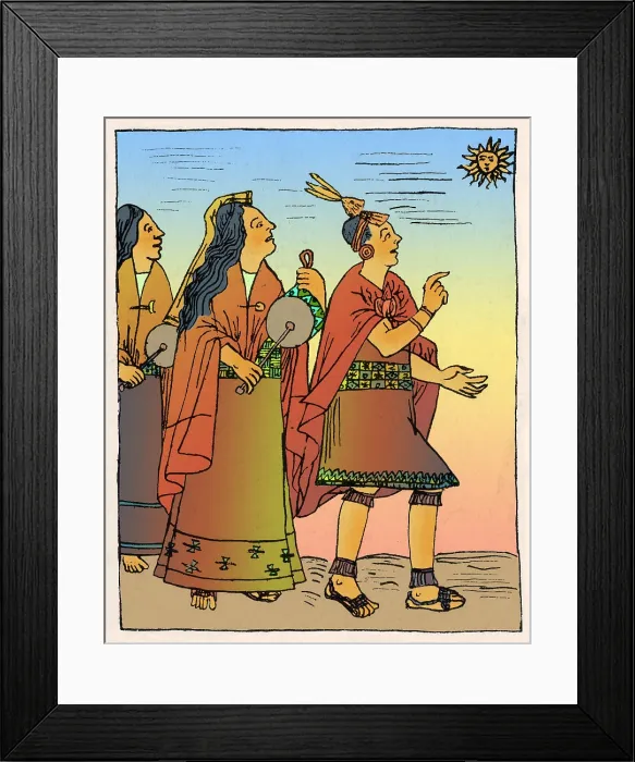 Framed Print : Feast of the Inka; the Fourth Month, April