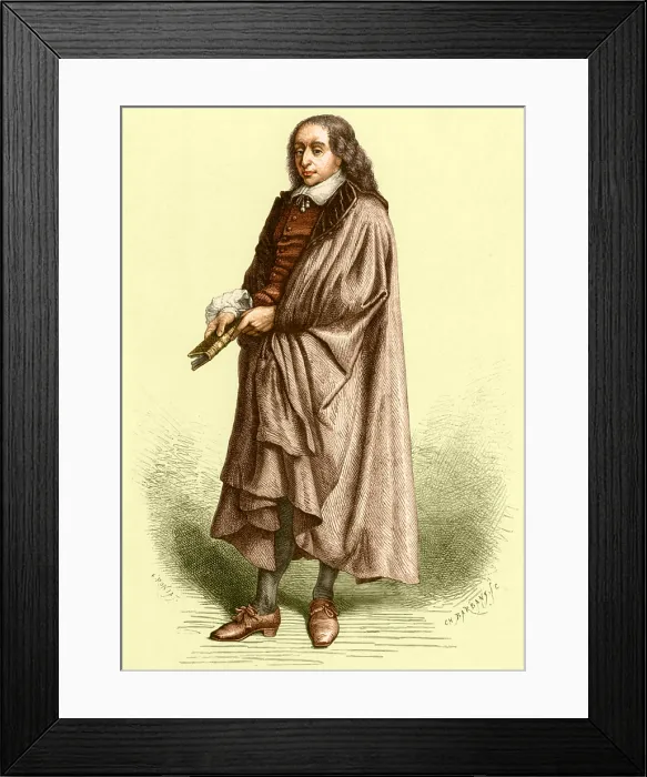 Framed Print : Blaise Pascal, French Polymath Framed Print : Blaise Pascal, French Polymath