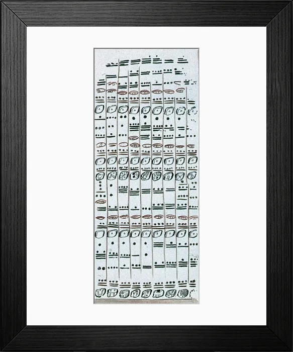 Framed Print : Mayan Number System, Codex Dresdensis Framed Print : Mayan Number System, Codex Dresdensis