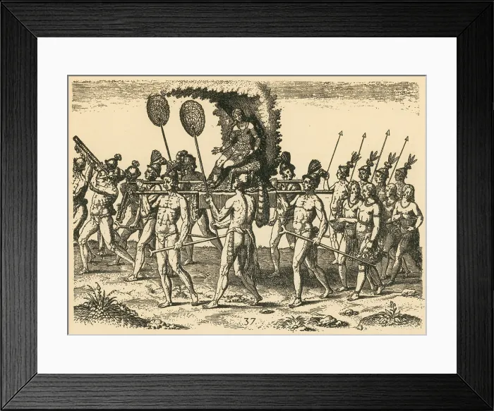 Framed Print : Native American Wedding Ceremony, 16th Century Framed Print : Native American Wedding Ceremony, 16th Century