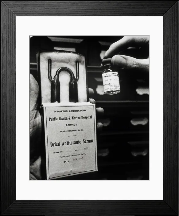 Framed Print : Vials of Tetanus Antitoxin Framed Print : Vials of Tetanus Antitoxin
