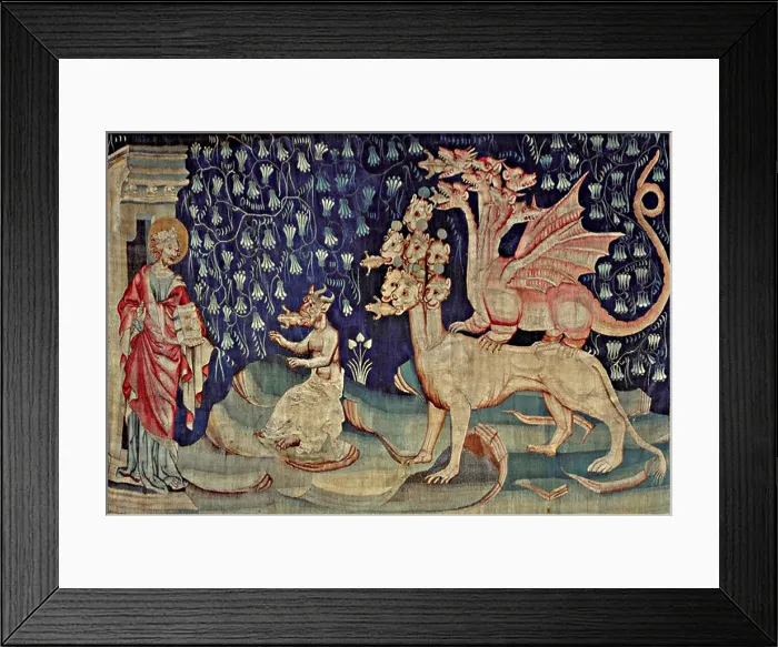 Framed Print : Dragons Vomiting Frogs, Apocalypse Tapestry