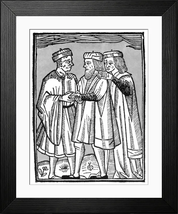 Framed Print : Palm Reading, 16th Century