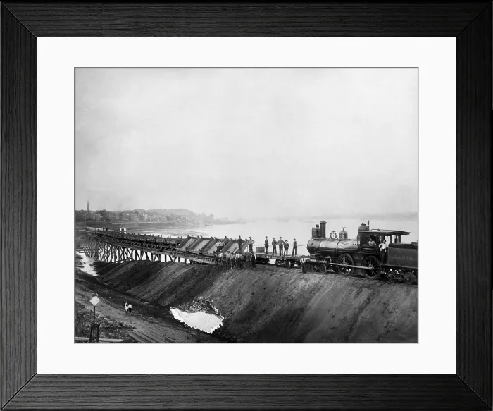 Framed Print : Railroad Construction Framed Print : Railroad Construction