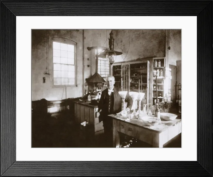Framed Print : Thomas Edison, American Inventor