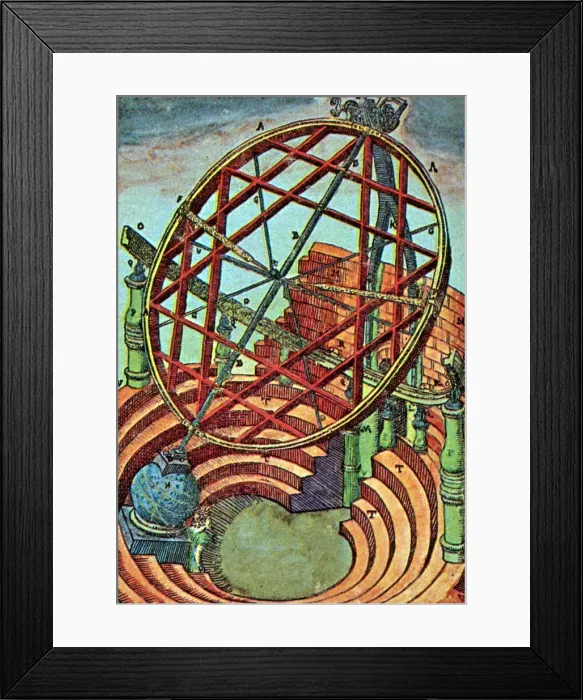 Framed Print : Tycho Brahe, Equatorial Armillary Framed Print : Tycho Brahe, Equatorial Armillary