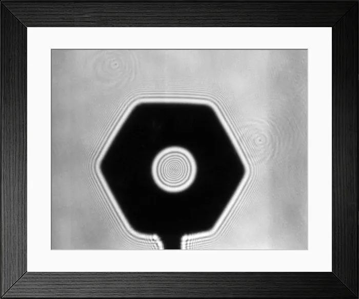 Framed Print : Fresnel Diffraction by Nut Framed Print : Fresnel Diffraction by Nut