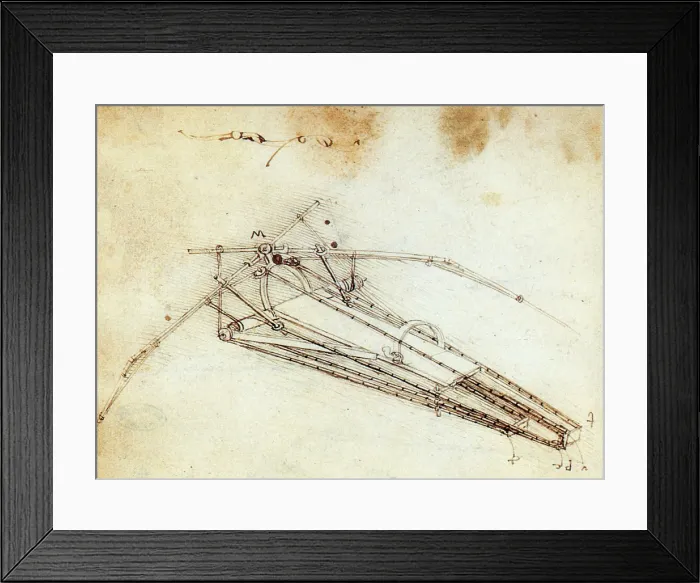 Framed Print : Da Vinci Flying Machine, 1485 Framed Print : Da Vinci Flying Machine, 1485