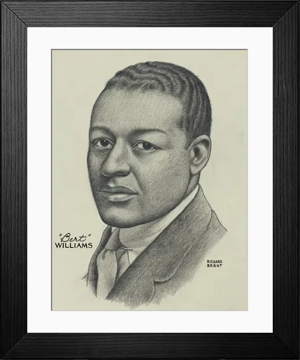 Framed Print : Bert Williams, American Vaudevillian Framed Print : Bert Williams, American Vaudevillian